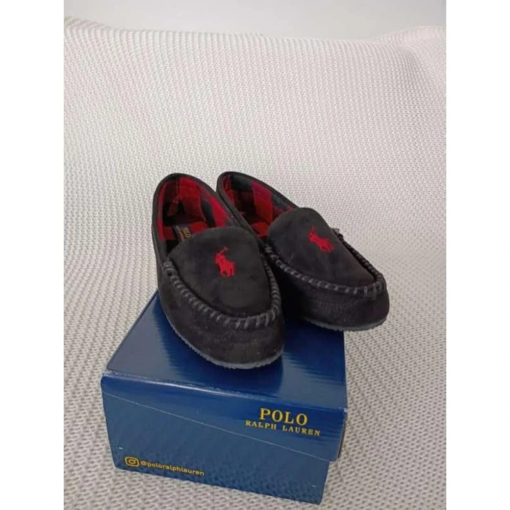 POLO Slippers Polo Ralph Lauren Dezi V Moccasin Slipper Pony Logo memory foam 10